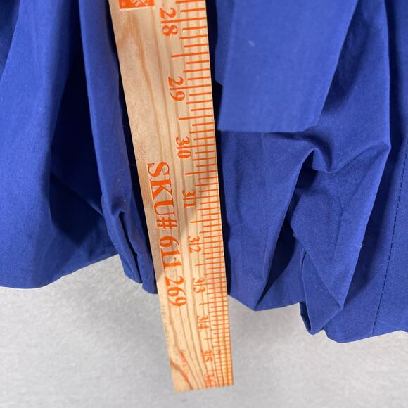 Derek Lam 10 Crosby Dress Womens 2 Blue One Shoulder Ballon Above Knee Tie Front - Picture 6 of 10